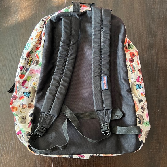 JanSport SuperBreak Backpack Multicolor Sticker Collage Print Retro Icons 16.7" - Picture 3 of 5